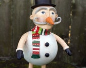 Snowman Santa, Folk Art Santa, Classic Santa, Whimsical Santa, Farmhouse Christmas