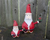 Handmade Santa with Gift - Folk Art Santa - Classic Santa - Rustic Santa - Farmhouse Christmas - Mom Gift