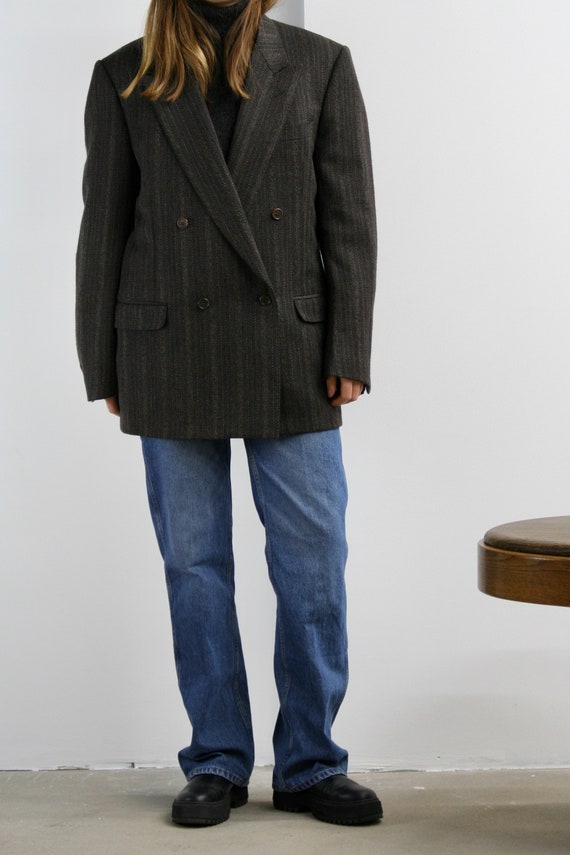 Corneliani double-breasted blazer wool/herringbon… - image 3