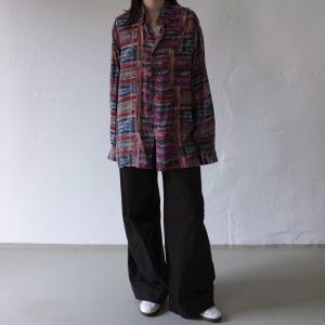 Oversized Abstract Silk Shirt | 1990s