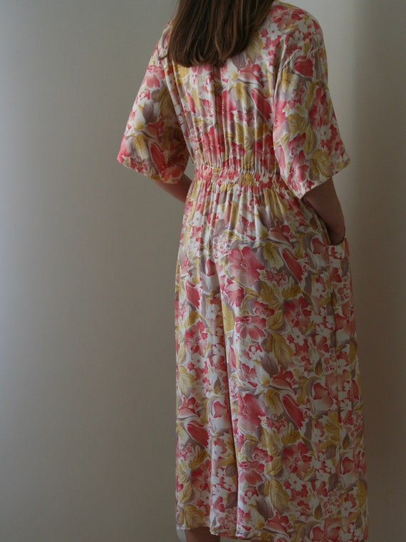 vintage floral short sleeve jumpsuit/summer overa… - image 4