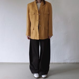Windsor Yellow Silk-Linen Blazer | Women | Vintage