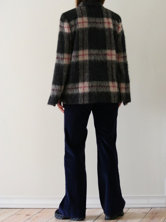 Sonya Rykiel checkered wool cape coat/pea coat wo… - image 3