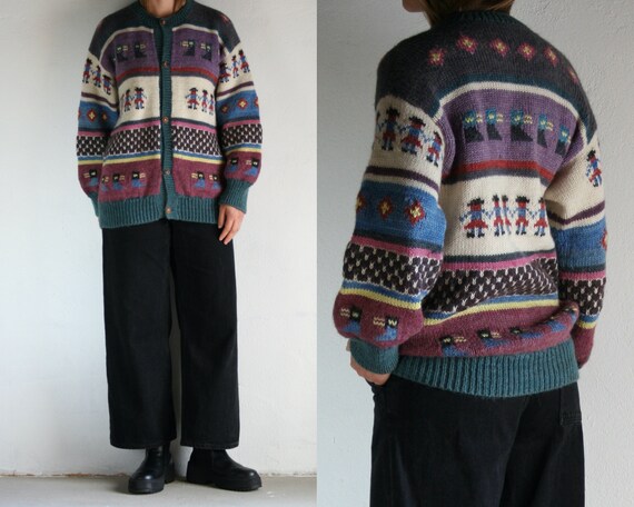 vintage novelty cardigan wool/women