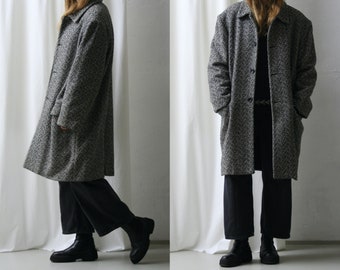 Oversized Wool Midi Coat/Women/Vintage