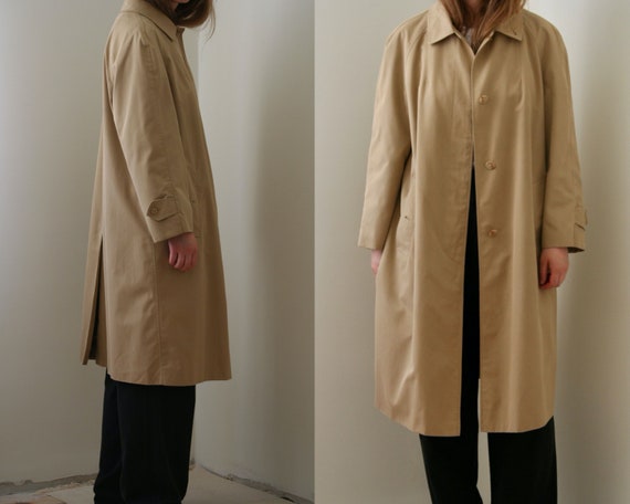 vintage beige raglan trench coat