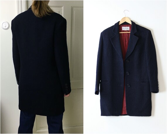 vintage Gianfranco Ferre coat blazer navy boucle w