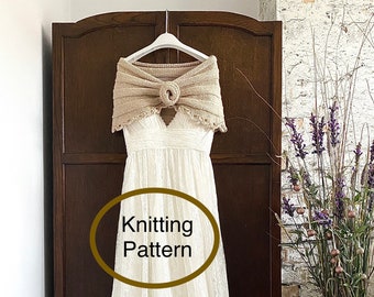 Patrón de tejido en PDF solo en inglés. Capa, poncho, tejido a mano. Sin costuras, tejido de arriba hacia abajo. Instrucciones con gráfico y fotografía.