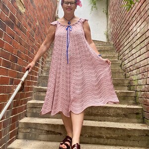 PDF KNITTING pattern Midsummer Lace Dress.Sizes: s/m, m/l, l/xl. Seamless,knitted top down with eyelet neckline.Charts,instructions. image 9