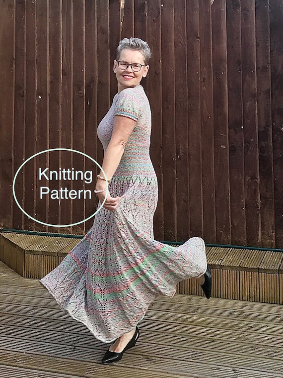 knee length dresses for ladies Free Red Heart Layered Lace Dress Knitting Pattern main image 0