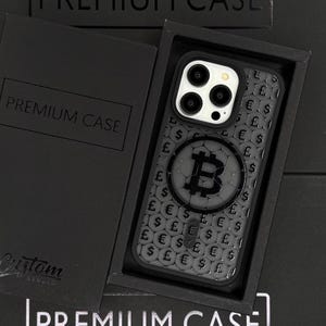 Crypto Bitcoin iPhone 17 pro max Case, Digital Currency Phone Cover for iPhone 16 with MagSafe, Money Aesthetic Custom Case