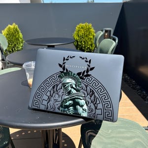 Spartan Warrior MacBook Air 13" A2337 M1 M2 Case, Discipline Hard Cover MacBook Pro 13 M3 M4 A2251, Greek Helmet MacBook 15 16.2 A2485