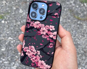 Cherry Blossom iPhone 17 Pro Max Case, Floral Sakura Phone Cover