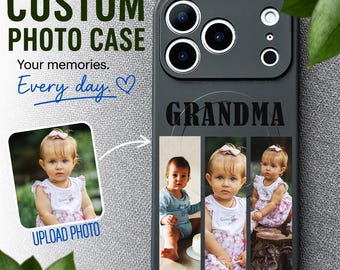 Custom Photo Collage iPhone 17 Pro Max Case, Personalized Picture Cover for iPhone 16 MagSafe, Family Gift Samsung Pixel