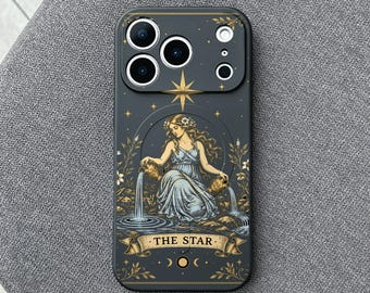 The Star Tarot Card iPhone 18 Pro Max Case, Mystic Stars Cover for iPhone 17 Pro Max 16 15 MagSafe, Samsung S26 S25 Ultra Pixel 10 Pro