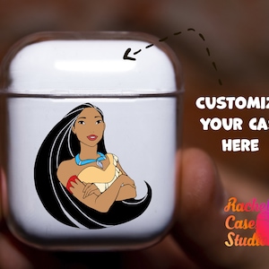 Pocahontas AirPods Pro-hoesje Disney Girl Airpods doorzichtige hoes coole handgemaakte AirPods-hoes cadeau Gepersonaliseerde Airpods doorzichtige plastic hoes