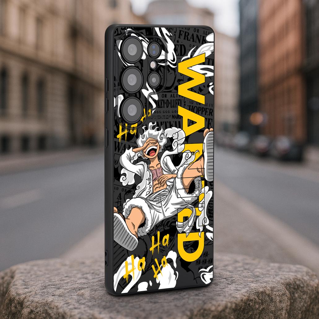 Laughing Hero Galaxy S25 S24 Case, Manga Style Phone Cover for Samsung Galaxy S25 S24 S23 S22 Ultra Plus, Fun Anime Art Galaxy FE Case