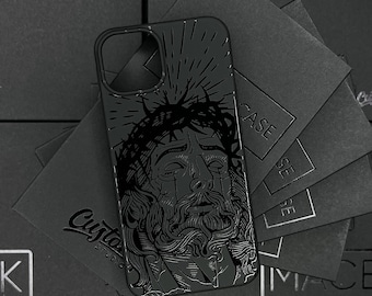 Jesus God iPhone 17 Case Christian Personalized Black Silicone iPhone Case Custom Religious iPhone 16 Pro Max Case Christian phone cases