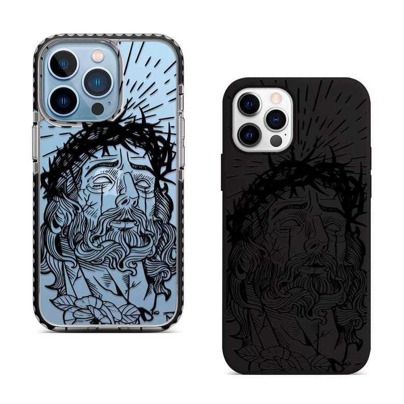 Jesus God iPhone 17 Case Christian Personalized Black Silicone iPhone Case Custom Religious iPhone 16 Pro Max Case Christian phone cases image 2