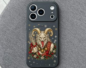Krampus iPhone 18 Pro Max Case, Horror Christmas Cover for iPhone 17 Pro Max 16 15 MagSafe, Samsung S26 S25 Ultra Pixel 10 Pro
