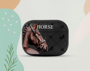 Equestrian Horse AirPods Pro 3 Case, Eco Leather Cover