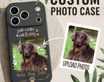 Custom Pet Photo iPhone 17 Pro Max Case, Personalized Dog Picture Cover for iPhone 16 MagSafe, Pet Memorial Samsung Pixel