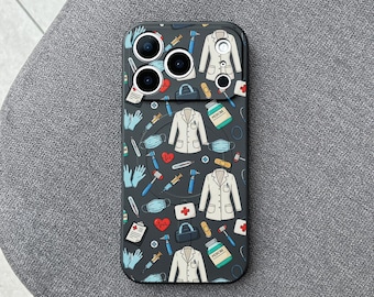 Doctor Tools iPhone 17 Pro Max Case, Medical Pattern Phone Cover for iPhone 16 with MagSafe, Nurse Gift