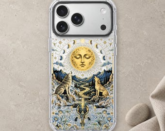 The Moon Tarot iPhone 18 Pro Max Case, Mystic Card Art Cover for iPhone 17 Pro Max 16 15 MagSafe, Samsung S26 S25 Ultra Pixel 10 Pro