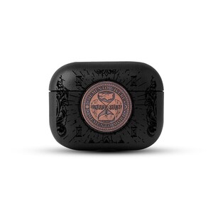 Custodia in ecopelle Memento Mori AirPods Pro, custodia personalizzata Carpe Diem AirPods, custodia vintage AirPods Coin