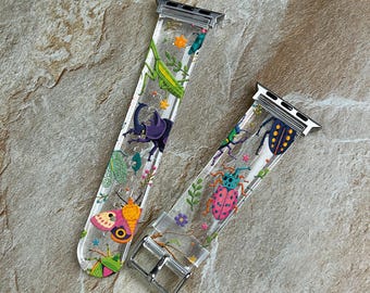 Insect Apple Watch Series 11 Band 40 41 42mm, Colorful Bug iWatch Strap 44 45 46 49mm, Nature Watch Band