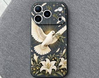 Holy Spirit Dove iPhone 18 Pro Max Case, Christian Peace Cover for iPhone 17 Pro Max 16 15 MagSafe, Samsung S26 S25 Ultra Pixel 10 Pro