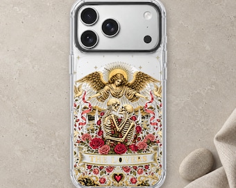 The Lovers Tarot Card iPhone 18 Pro Max Case, Skeleton Couple Cover for iPhone 17 Pro Max 16 15 MagSafe, Samsung S26 S25 Ultra Pixel 10 Pro
