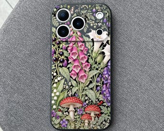 Poison Garden iPhone 18 Pro Max Case, Dark Botanical Witchy Cover for iPhone 17 Pro Max 16 15 MagSafe, Samsung S26 S25 Ultra Pixel 10 Pro