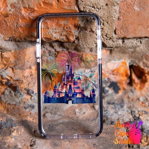 Disney Castle iPhone 16 Pro Max Case Personalized Clear TPU iPhone Case with Castle Custom iPhone Clear Plastic Case