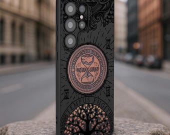 Carpe Diem Galaxy S25 S24 Case, Memento Mori Phone Cover for Samsung Galaxy S25 S24 S23 S22 Ultra Plus, Vintage Engraving Galaxy FE Case