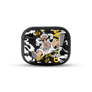 Laughing Anime AirPods Pro Eco Leather Case, Cartoon Energy Personalized AirPods Cover, Dynamic HaHa AirPods Case