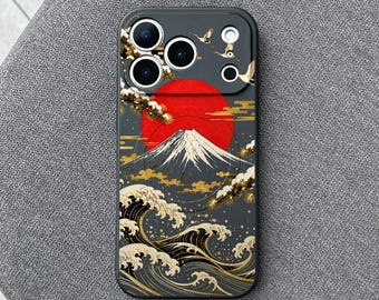 Mount Fuji iPhone 18 Pro Max Case, Japanese Winter Cover for iPhone 17 Pro Max 16 15 MagSafe, Samsung S26 S25 Ultra Pixel 10 Pro