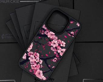 Cherry Blossom iPhone 18 Pro Max Case, Floral Sakura Phone Cover for iPhone 17 with MagSafe, Elegant Nature Design Case