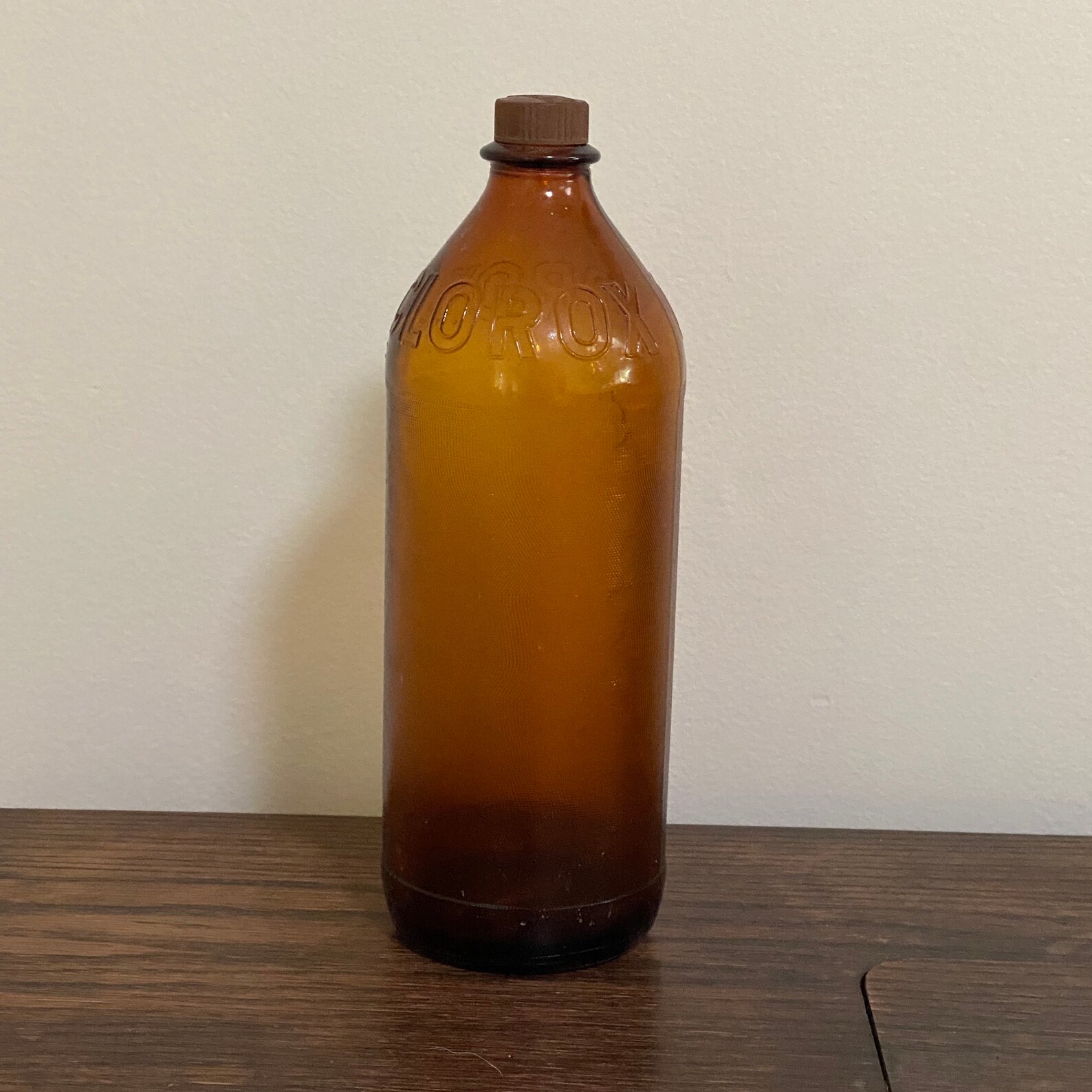 Vintage brown glass Clorox bottle Etsy