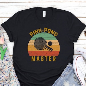 Retro Ping Pong Master T-Shirt, Ping Pong shirt, Ping Pong Gift for Men, Vintage Father&#39;s Day Gift for Ping Pong Playing Shirt