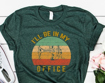 I'll Be In My Office Sewing Unisex T-shirt, Sewing T-Shirt, Gift For Crafter Woman, Vintage Retro Crafting Shirt, Funny Sewing T-shirt