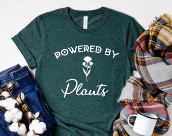 Powered By Plants T-Shirt: Vegan Vegetarian Tee