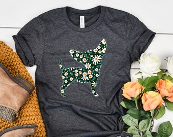 Floral Chihuahua T-Shirt: Dog Mom Gift