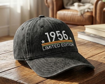 Born in 1956 Limited Edition Vintage Cap • 70th Birthday Gift Embroidered Hat