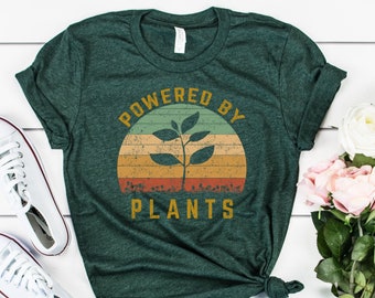 Vegan Powered By Plants Shirt • Vegetarian Shirt • Herbivore Shirt