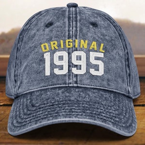 30th Birthday Party Gift • Embroidered Vintage Style Hat for 30th Birthday • Born In 1995 Cotton Twill Cap