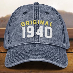 85th Birthday Party Gift • Embroidered Vintage Style Hat for 85th Birthday • Born In 1940 Cotton Twill Cap
