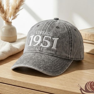 75th Birthday Vintage Embroidered Dad Hat Gift • Gift For Born in 1951 Hats