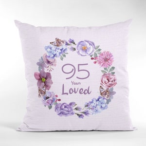 95th Birthday Gifts for Women • 95 Year Old Woman • 95 Years Loved Since 1927 • Decorative Throw Pillows for Grandma • Great Grandma Gift