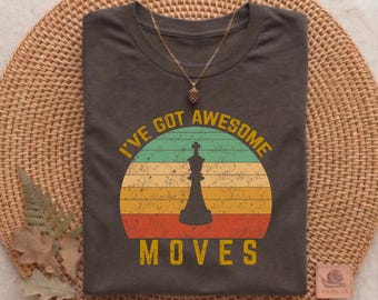 Retro Chess T-Shirt, Moves, Chess Lover Gift